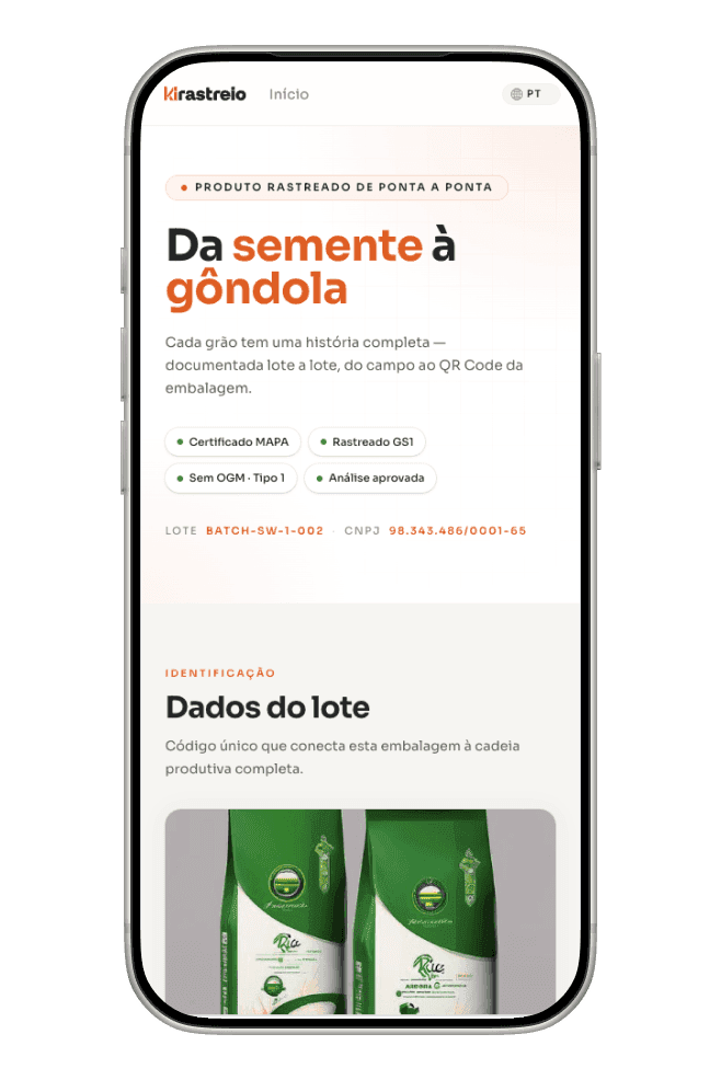 Seu produto já tem história. **Agora tem endereço.**